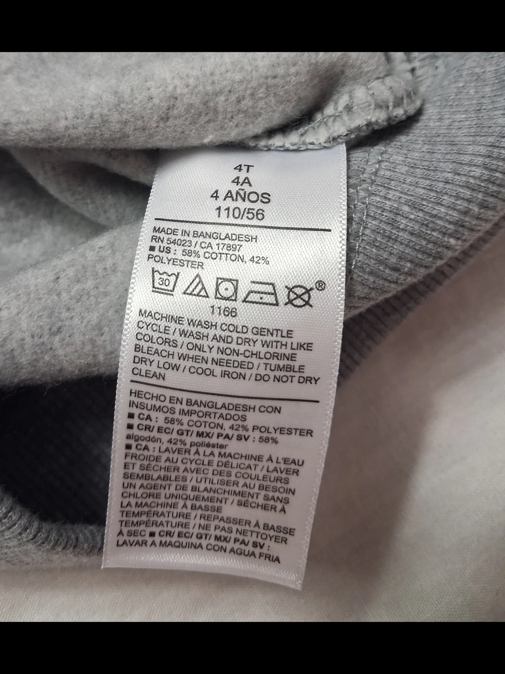 Old Navy Toddler Hooded Sweat Jacket Size 4T Gray Full Front Zip Long Sleeve NEW
